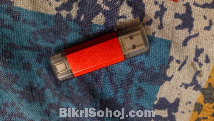 64 Gb Usb 2.0 & Type C Pendrive (red Color)